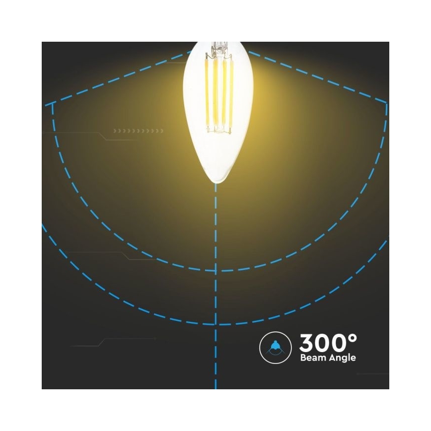 LED-himmennettävä polttimo FILAMENT E14/4W/230V 3000K