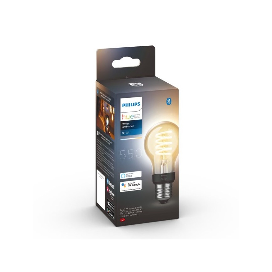 LED Himmennettävä polttimo Philips Hue WHITE AMBIANCE A60 E27/7W/230V 2200-4500K