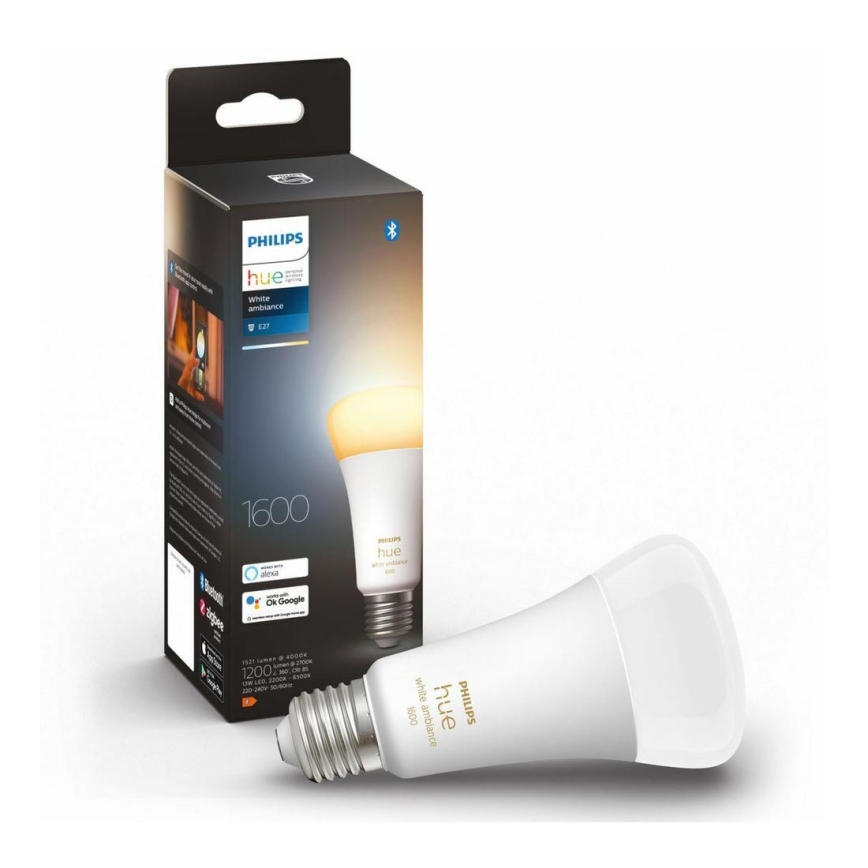 LED Himmennettävä polttimo Philips Hue WHITE AMBIANCE E27/13W/230V 2200-6500K