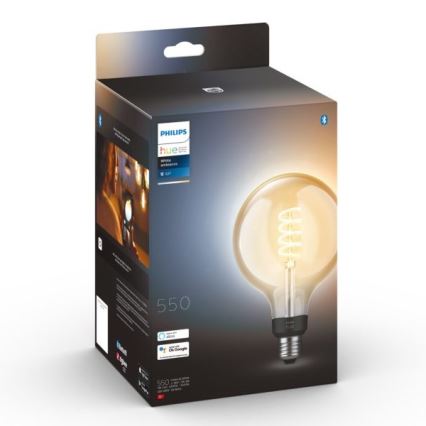 LED Himmennettävä polttimo Philips Hue WHITE AMBIANCE G125 E27/7W/230V 2200-4500K