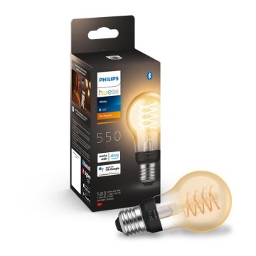 LED Himmennettävä polttimo Philips Hue WHITE FILAMENT A60 E27/7W/230V 2100K