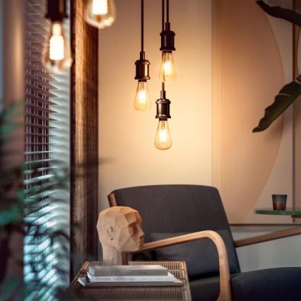 LED Himmennettävä polttimo Philips Hue WHITE FILAMENT ST72 E27/7W/230V 2100K