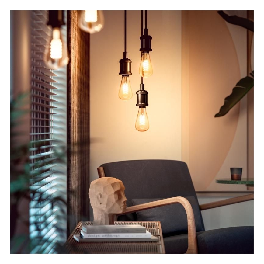 LED Himmennettävä polttimo Philips Hue WHITE FILAMENT ST72 E27/7W/230V 2100K