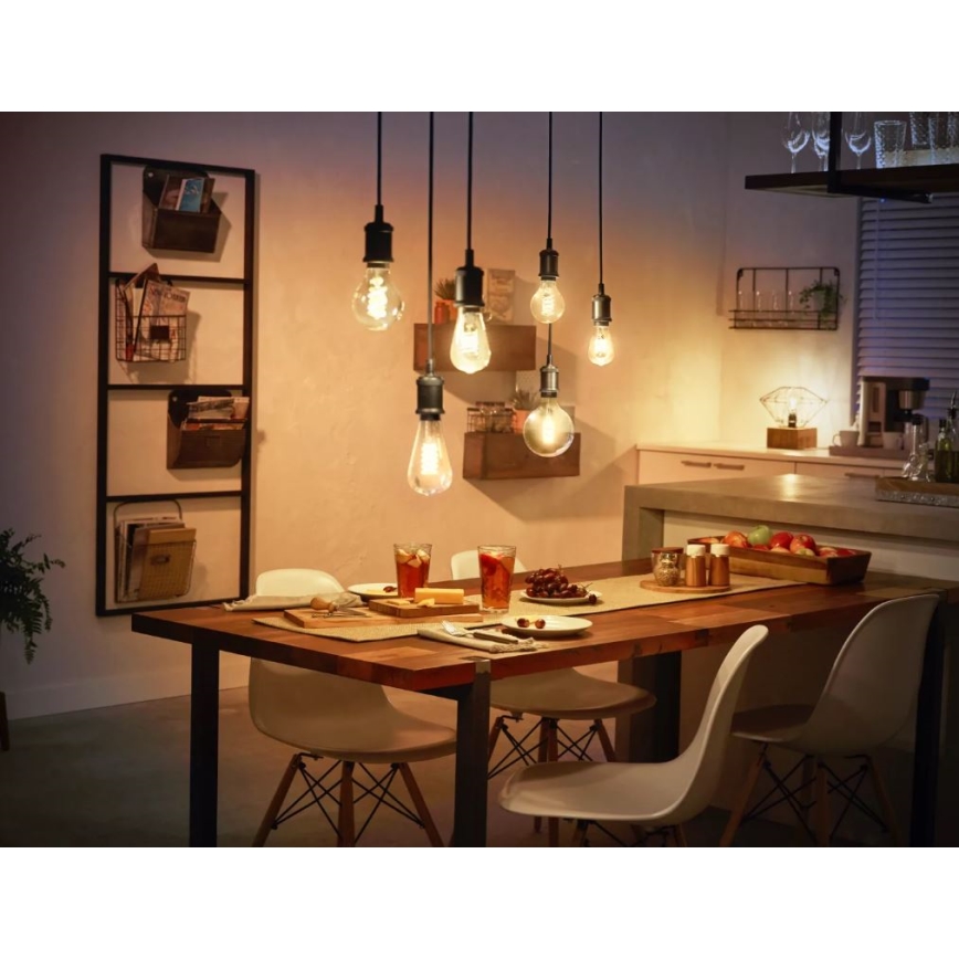 LED Himmennettävä polttimo Philips Hue WHITE FILAMENT ST72 E27/7W/230V 2100K
