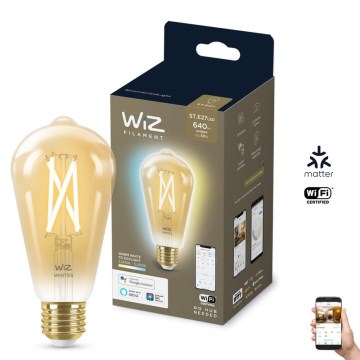 LED Himmennettävä polttimo VINTAGE FILAMENT ST64 E27/7W/230V 2000-5000K CRI 90 Wi-Fi - WiZ