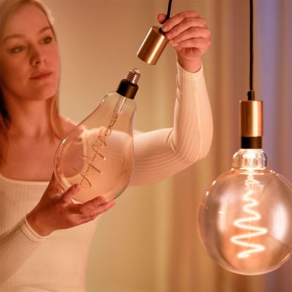 LED Himmennettävä polttimo VINTAGE FILAMENT PS160 E27/6,5W/230V 2000-5000K CRI 90 Wi-Fi -WiZ