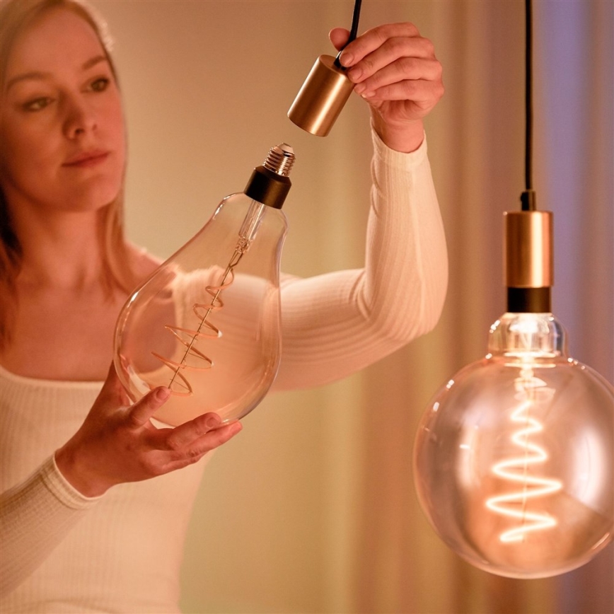 LED Himmennettävä polttimo VINTAGE FILAMENT PS160 E27/6,5W/230V 2000-5000K CRI 90 Wi-Fi -WiZ