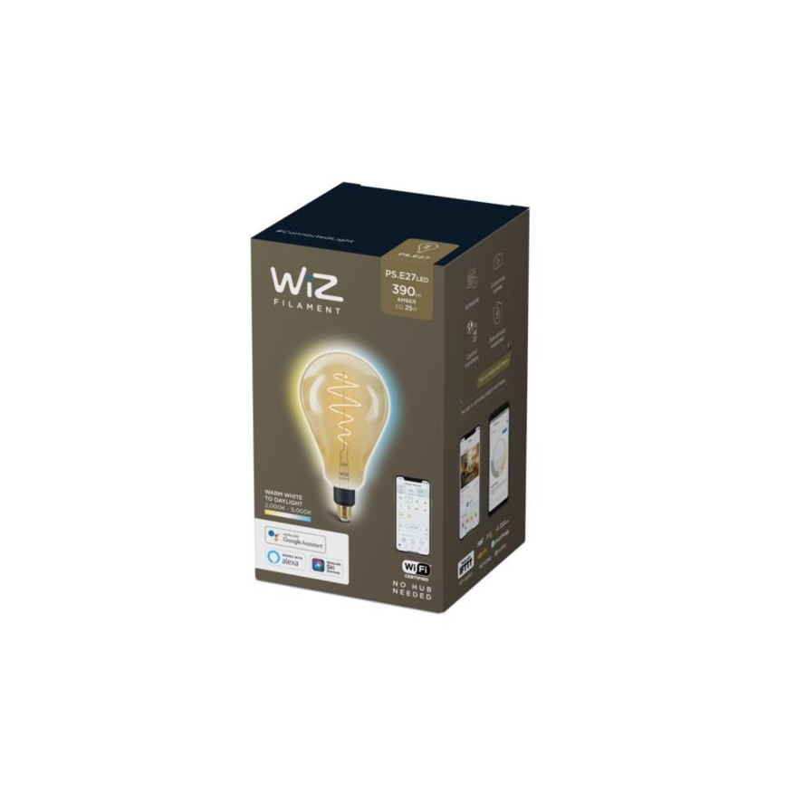 LED Himmennettävä polttimo VINTAGE FILAMENT PS160 E27/6,5W/230V 2000-5000K CRI 90 Wi-Fi -WiZ