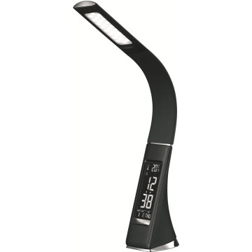 LED-himmennettävä pöytälamppu näytöllä LED/10W/5V musta