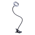 LED-himmennettävä pöytävalaisin klipsillä LED/8W/230V 3000/4000/5000K musta