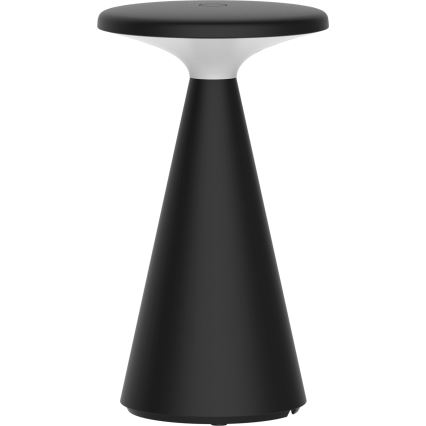 LED himmennettävä kosketusohjattu ulkokäyttöön tarkoitettu pöytävalaisin PAROS LED/1,8W/5V USB 1800 mAh IP44 musta