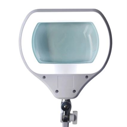 LED Himmennettävä pöytävalaisin suurennuslasilla LED/12W/230V valkoinen