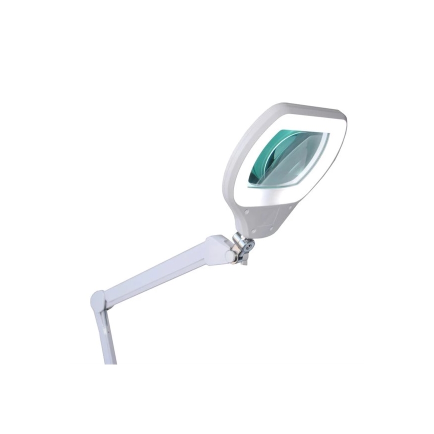LED Himmennettävä pöytävalaisin suurennuslasilla LED/12W/230V valkoinen