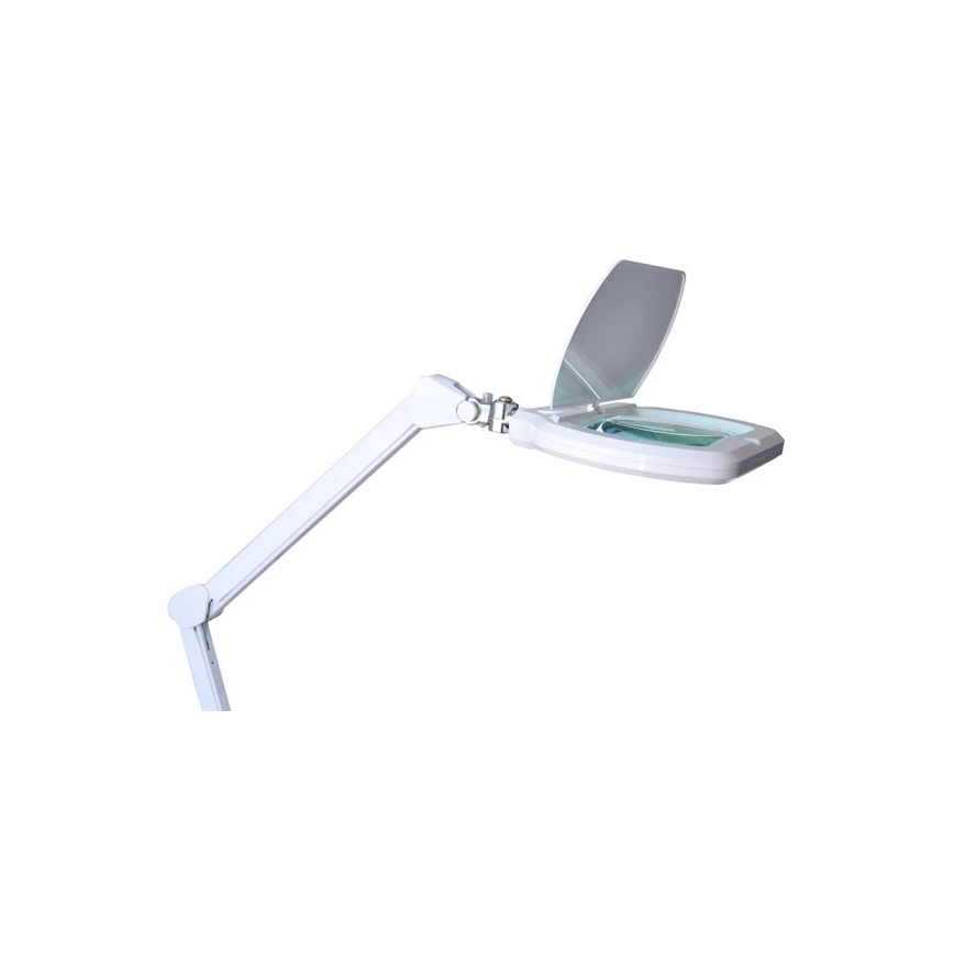 LED Himmennettävä pöytävalaisin suurennuslasilla LED/12W/230V valkoinen