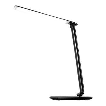 LED Himmennettävä pöytävalaisin USB-liitännällä LED/12W/230V musta