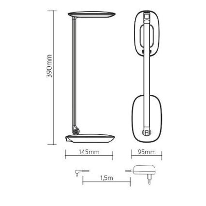 LED Himmennettävä pöytävalaisin USB:llä MOANA LED/6W/230V pinkki