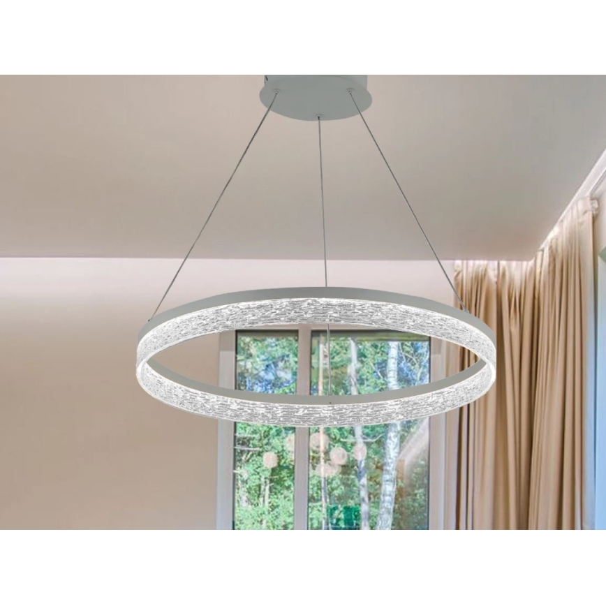 LED-himmennettävä riippuvalaisin vaijerilla ALIANZ LED/45W/230V 3000-6000K Ø 60 cm + kaukosäädin