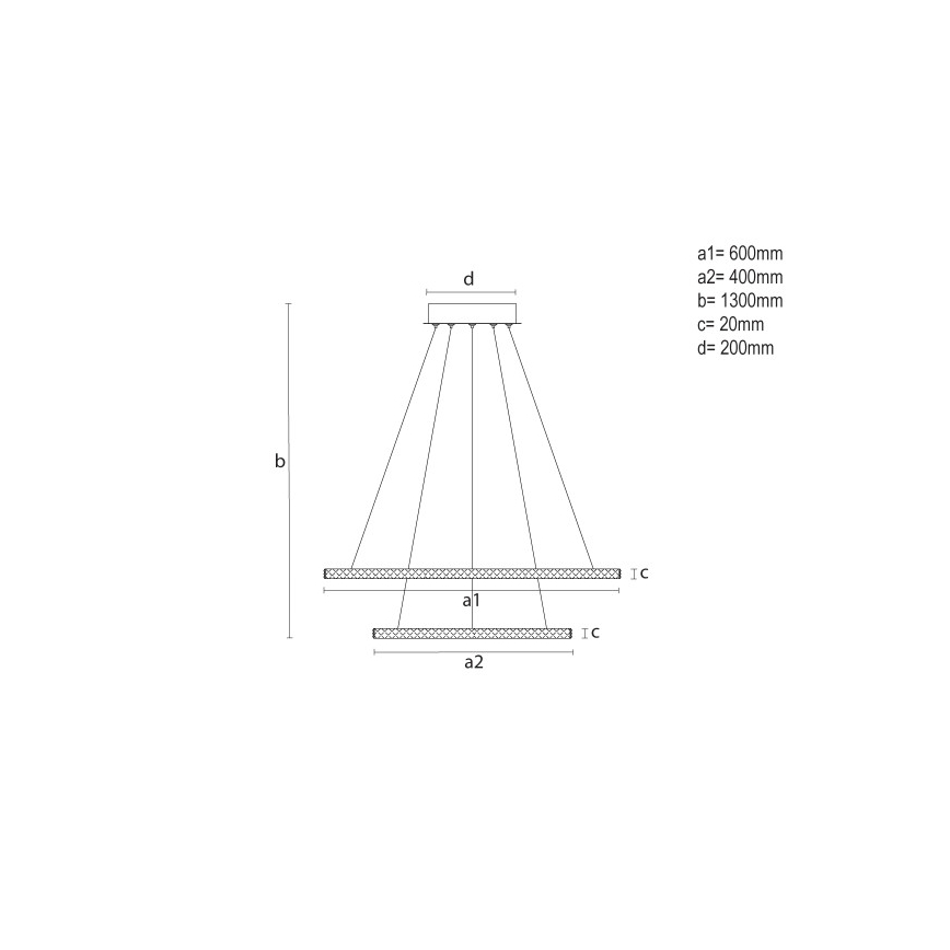 LED Himmennettävä riippuvalaisin kaapelilla LED/150W/230V 3000-6500K + kaukosäädin