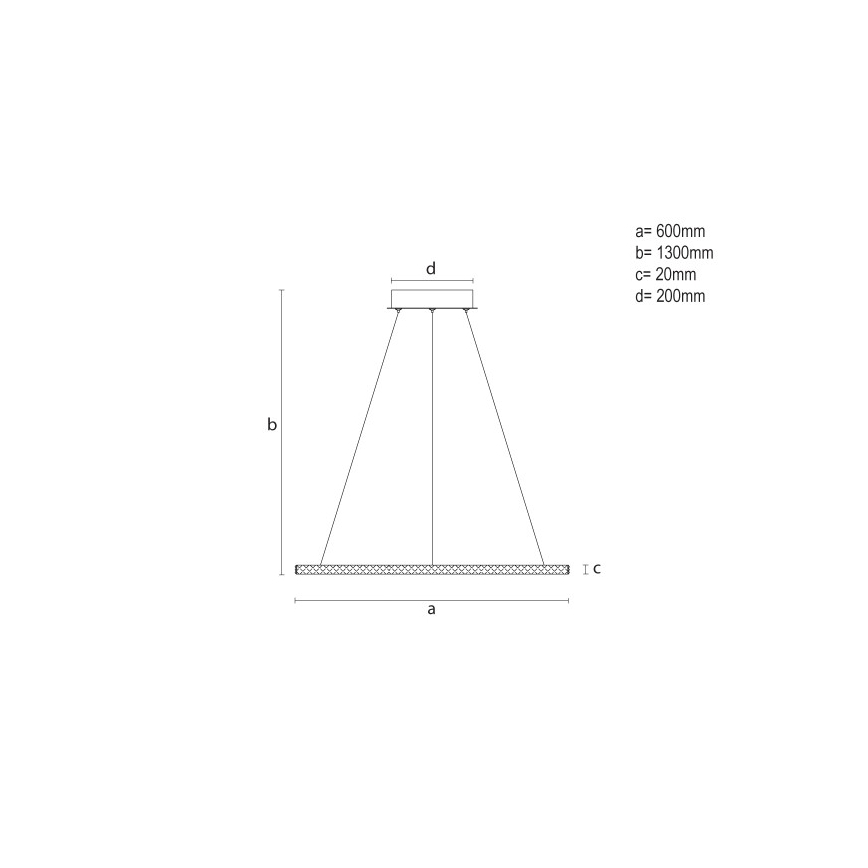 Himmennettävä LED-riippuvalaisin kaapelilla LED/90W/230V 3000-6500K Ø 60 cm + kaukosäädin