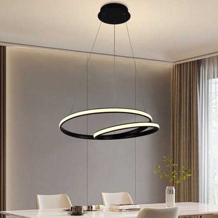 LED Himmennettävä riippuvalaisin LED/65W/230V 3000-6500K + kaukosäädin