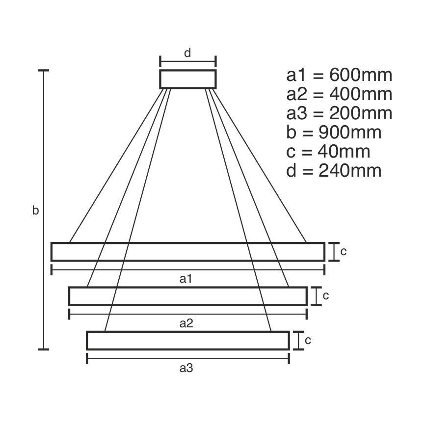 LED Himmennettävä riippuvalaisin LED/85W/230V 3000-6500K + kaukosäädin