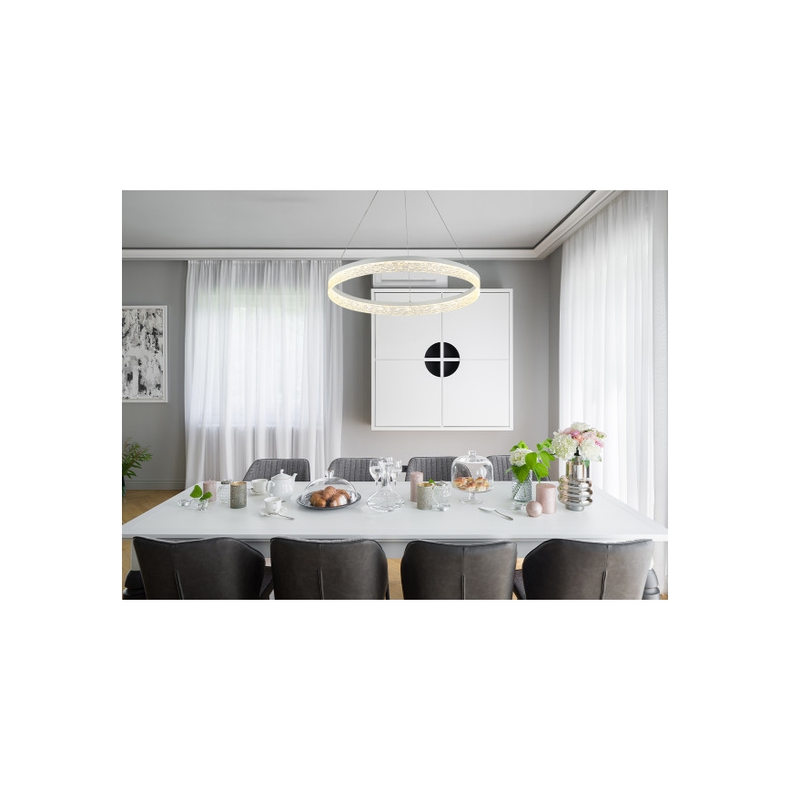 Himennettävä LED-riippuvalaisin vaijerilla ALIANZ LED/60W/230V 3000–6000 K, halkaisija 80 cm + kaukosäädin
