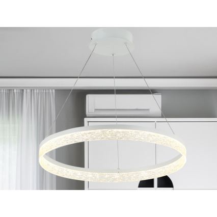 Himennettävä LED-riippuvalaisin vaijerilla ALIANZ LED/60W/230V 3000–6000 K, halkaisija 80 cm + kaukosäädin