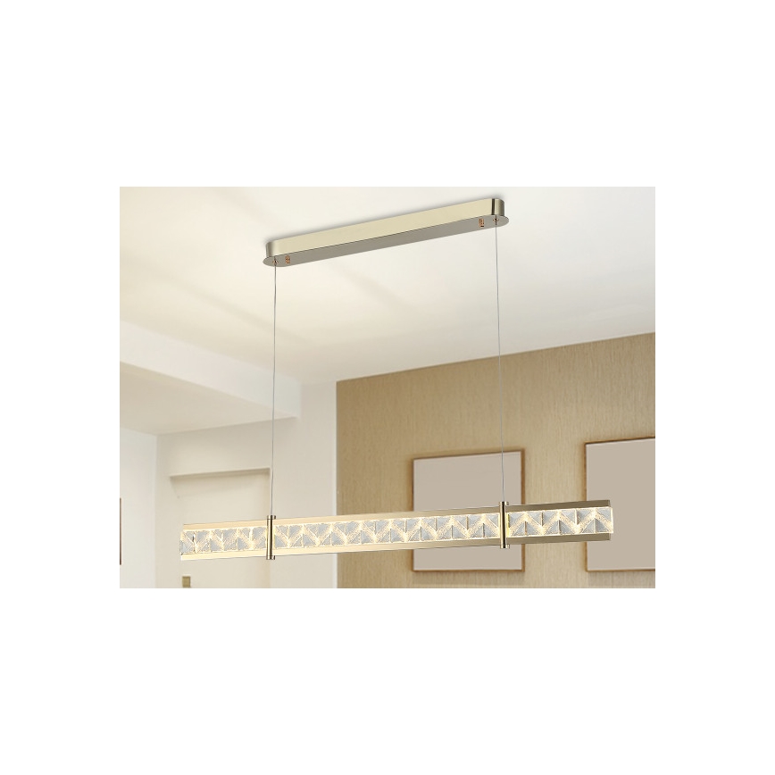 LED Himennettävä kristallikruunu vaijerilla ENRIQUE LED/20W//230V 3000-6000K + kaukosäädin