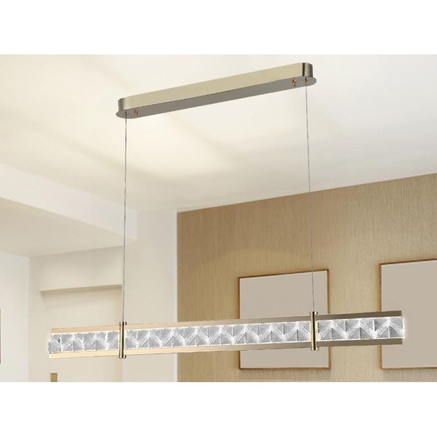 LED Himennettävä kristallikruunu vaijerilla ENRIQUE LED/20W//230V 3000-6000K + kaukosäädin