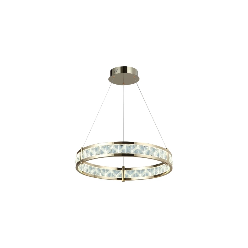 Himmennettävä LED-kristallikruunu vaijerilla ENRIQUE LED/40W//230V 3000-6000K halkaisija 60 cm + kaukosäädin