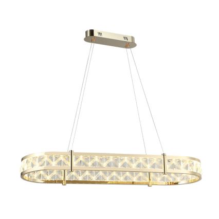 Himennettävä LED-kristallikruunu vaijerilla ENRIQUE LED/50W//230V 3000-6000K + kaukosäädin