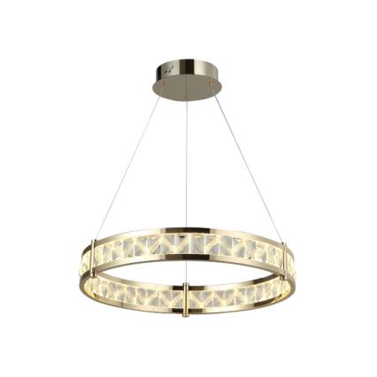 LED-himmennettävä kristallikruunu vaijerilla ENRIQUE LED/55W//230V 3000-6000K halkaisija 80 cm + kaukosäädin