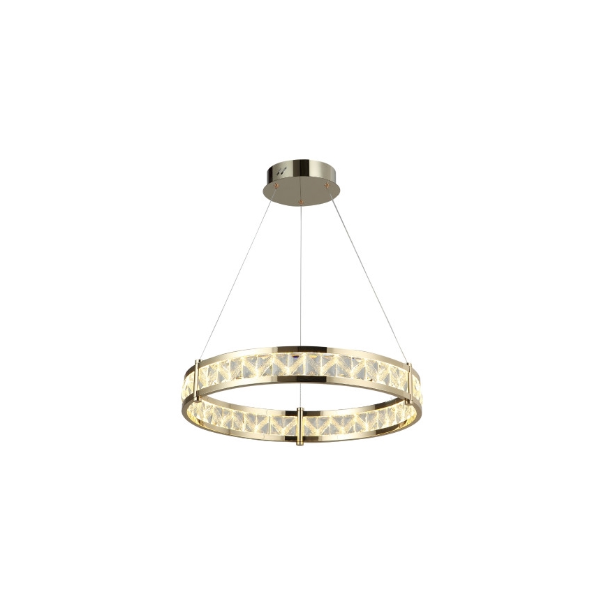 LED-himmennettävä kristallikruunu vaijerilla ENRIQUE LED/55W//230V 3000-6000K halkaisija 80 cm + kaukosäädin