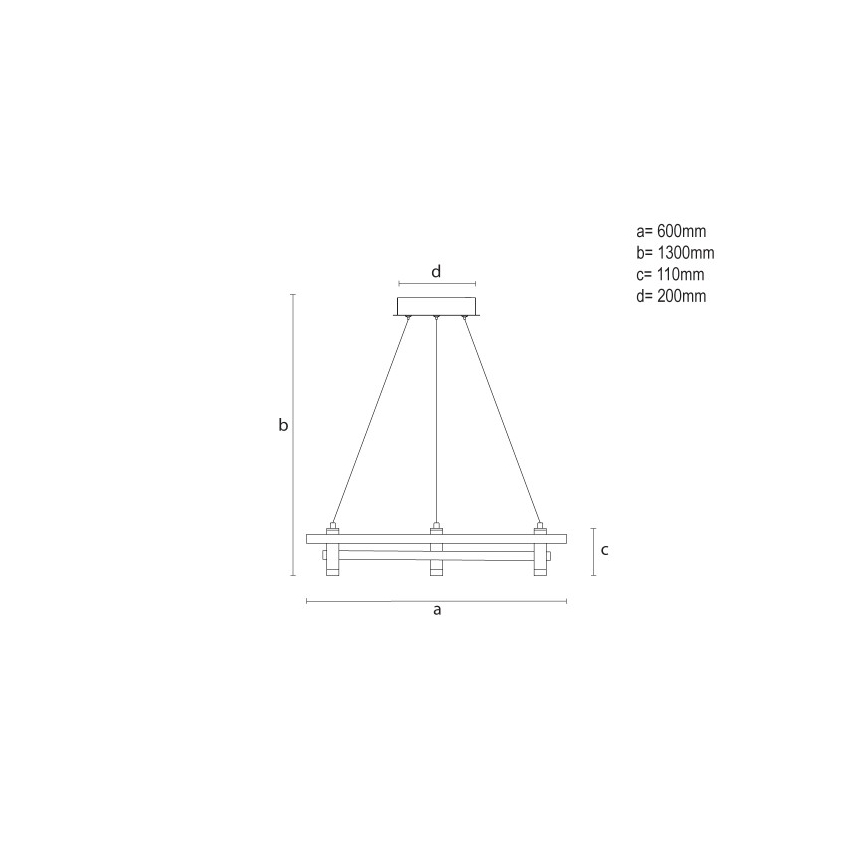 LED-himennettävä riippuvalaisin vaijerilla LED/100W/230V 3000–6500K halkaisija 60 cm + kaukosäädin