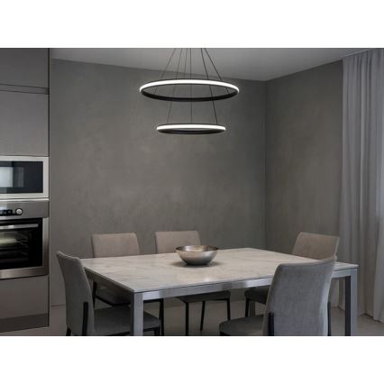 LED-himmennettävä riippuvalaisin vaijerilla LED/90W/230V 3000-6500K halkaisija 60 cm + kaukosäädin