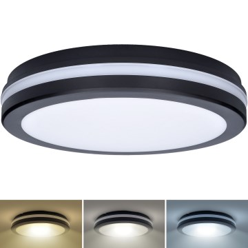 LED Himmennettävä ulko katto kevyt LED/18W/22W/26W/230V 3000/4000/6500K IP65 musta