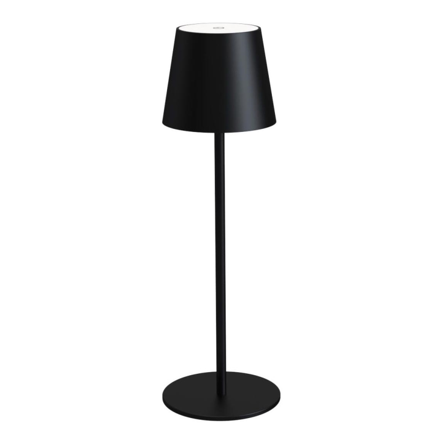 LED Himmennettävä ulko rechargeable pöytävalaisin LED/4W/4000 mAh 3000/4000/5500K IP44 musta