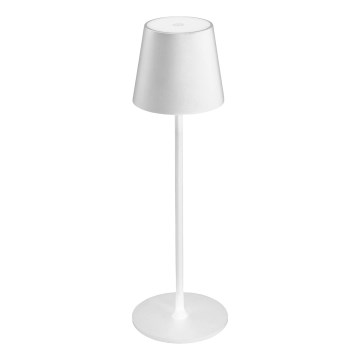 LED Himmennettävä ulko rechargeable pöytävalaisin LED/4W/4000 mAh 3000/4000/5500K IP44 valkoinen