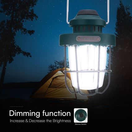 LED Himmennettävä ulko pendant rechargeable kevyt LED/5W/5V 2700-6500K IP44