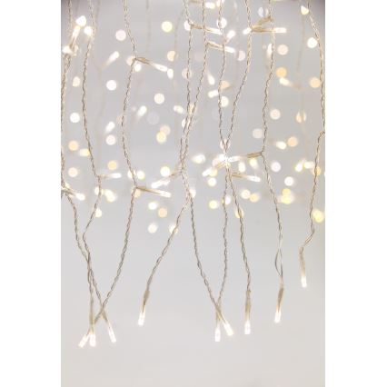 LED Himmennettävä ulko Valoverho CURTAIN 360xLED/8,4W/230V 2x2 m IP44 lämpimänvalkoinen + kauko-ohjaus