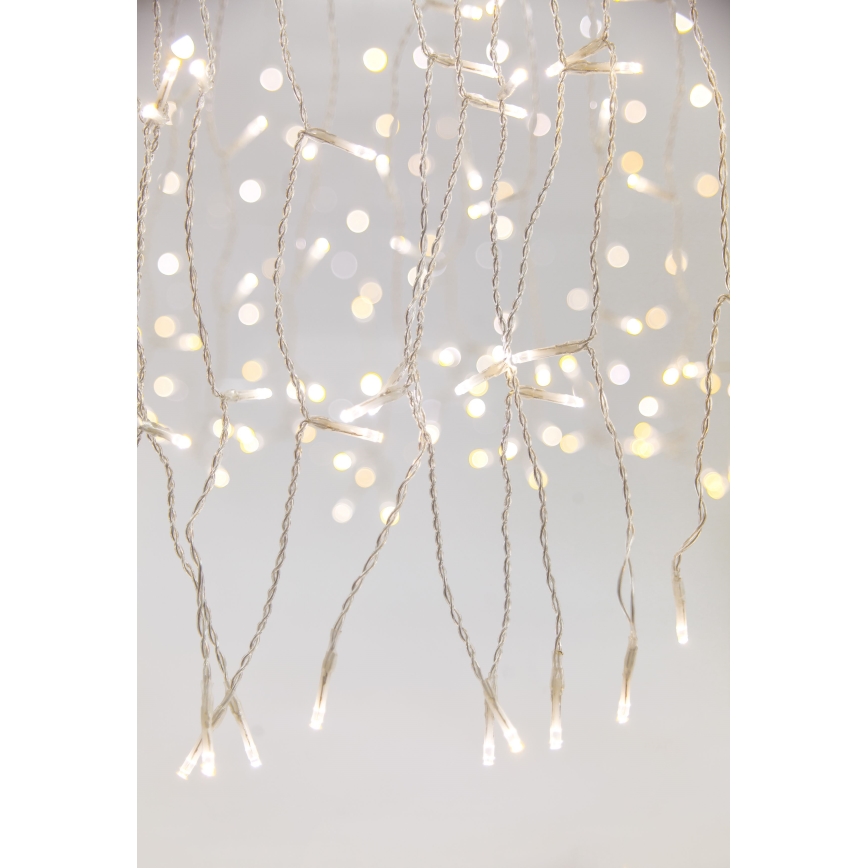 LED Himmennettävä ulko Valoverho CURTAIN 360xLED/8,4W/230V 2x2 m IP44 lämpimänvalkoinen + kauko-ohjaus