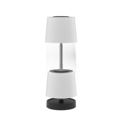 Himmennettävä kosketuskytkimellä varustettu ladattava ulkokäyttöön sopiva LED-pöytälamppu, 2W/5V, IP44, 1200 mAh, harmaa