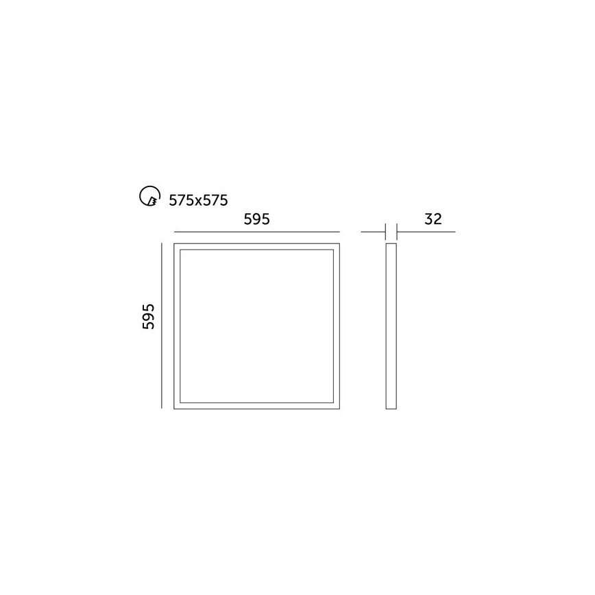 LED Himmennettävä upotettava paneeli CAPRI LED/25/36/40W/230V 3000/4000/5700K UGR&lt;19 IP44 60x60 cm