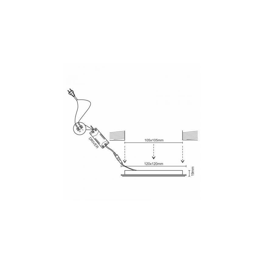 LED Himmennettävä upotettava valo/6W/230V 3000-6500K Wi-Fi Tuya