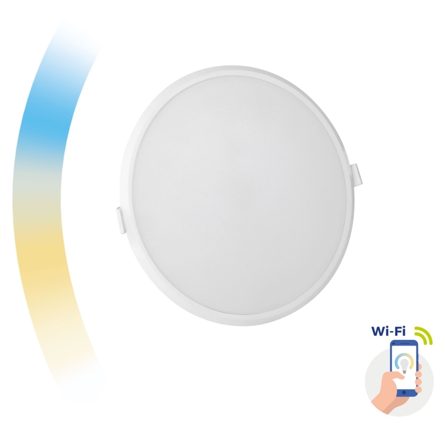 LED Himmennettävä upotettava valo ALGINE LED/22W/230V Wi-Fi Tuya pyöreä