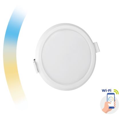 LED Himmennettävä upotettava valo ALGINE LED/6W/230V Wi-Fi Tuya pyöreä