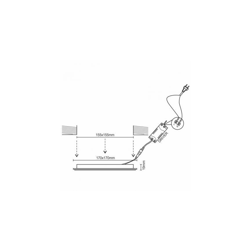 LED Himmennettävä upotettava valo LED/12W/230V 3000-6500K Wi-Fi Tuya