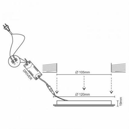LED Himmennettävä upotettava valo LED/6W/230V 3000-6500K Wi-Fi Tuya