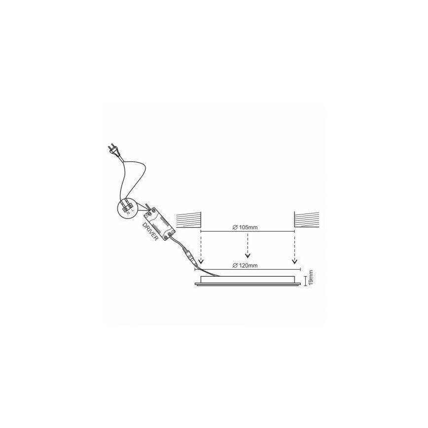 LED Himmennettävä upotettava valo LED/6W/230V 3000-6500K Wi-Fi Tuya