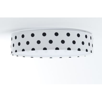LED himmennettävä kattovalaisin SMART GALAXY KIDS LED/24W/230V 3000-6500K pisteet valkoinen/musta + kaukosäädin